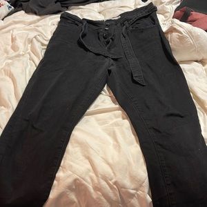 JustFab black high waist jeans